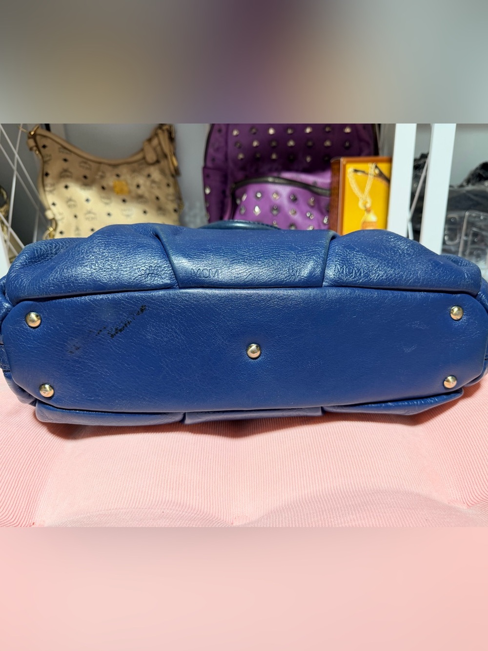 MCM Embossed Pebble Leather Bag - Picture 9 of 10